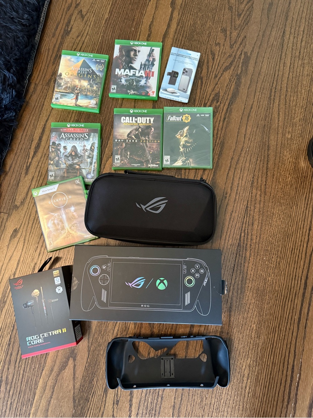 Xbox Ally X 1T Gaming Console Case accessories and games bundle